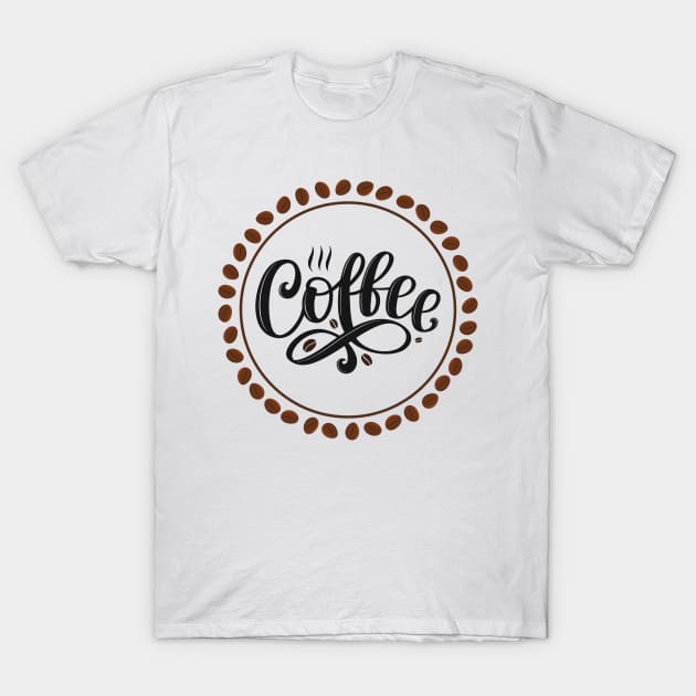 Coffee Give Me Power T-Shirt by Prilidiarts